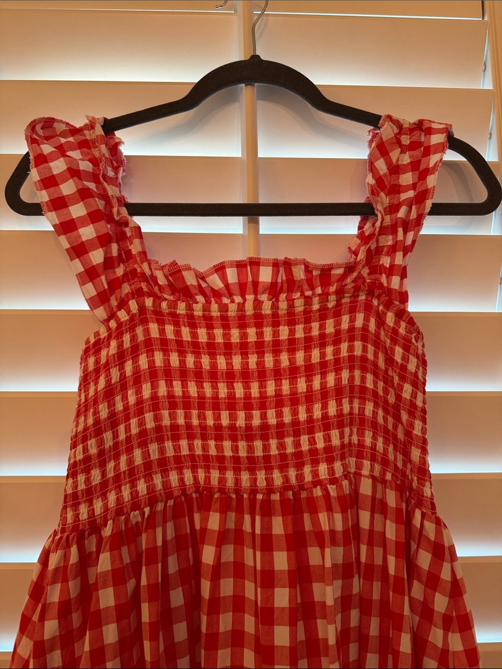 Amazon Red and White Gingham Maxi Dress - Picture 2 of 3